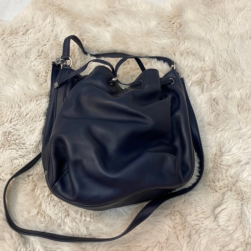Tory Burch Navy Blue Leather Bag